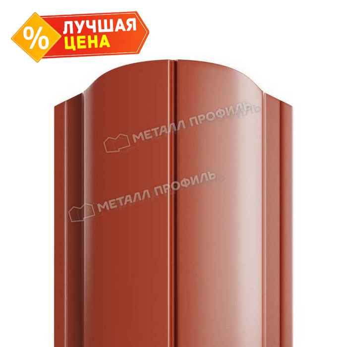 Штакетник Металл Профиль ELLIPSE-O 0,5 NormanMP RAL8004 Коричневая медь